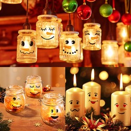 101 Pcs Snowman Face Vinyl Stickers Snowman Vinyl Decals for Wall Christmas Stickers Xmas Funny Decor for Wall Door Window Laptop Cup Waterproof Anti-Scratch Removable Peel and Stick Decorations