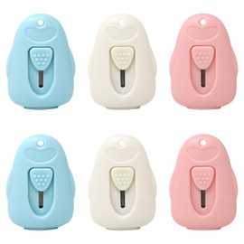 Honbay 6PCS Penguin Shaped Mini Utility Knives Creative Cute Animal Shape Letter Opener Portable Art Knife Retractable Envelope Knife Letter Opener Carton Opener Box Cutter