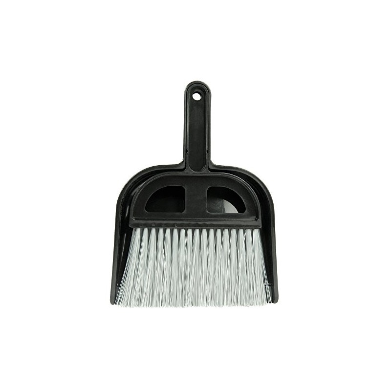 Detailer's Choice 4B3208 Broom and Dust Pan , Black