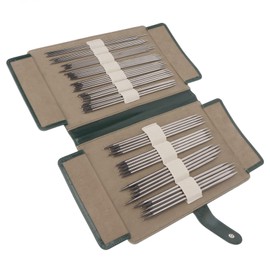 55 Pcs Double Pointed Stainless Steel Knitting Needles Kit DIY Hand Tool with Storage Bag Knitting for Crafting Knitters