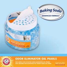 Arm & Hammer Arm & Hammer for Pets Air Care Pet Scents Deodorizing Gel Beads in Fresh Breeze | 12 oz Pet Odor Neutralizing Gel Beads with Baking Soda | Air Freshener Beads for Pet Odor Elimination (FF12689)