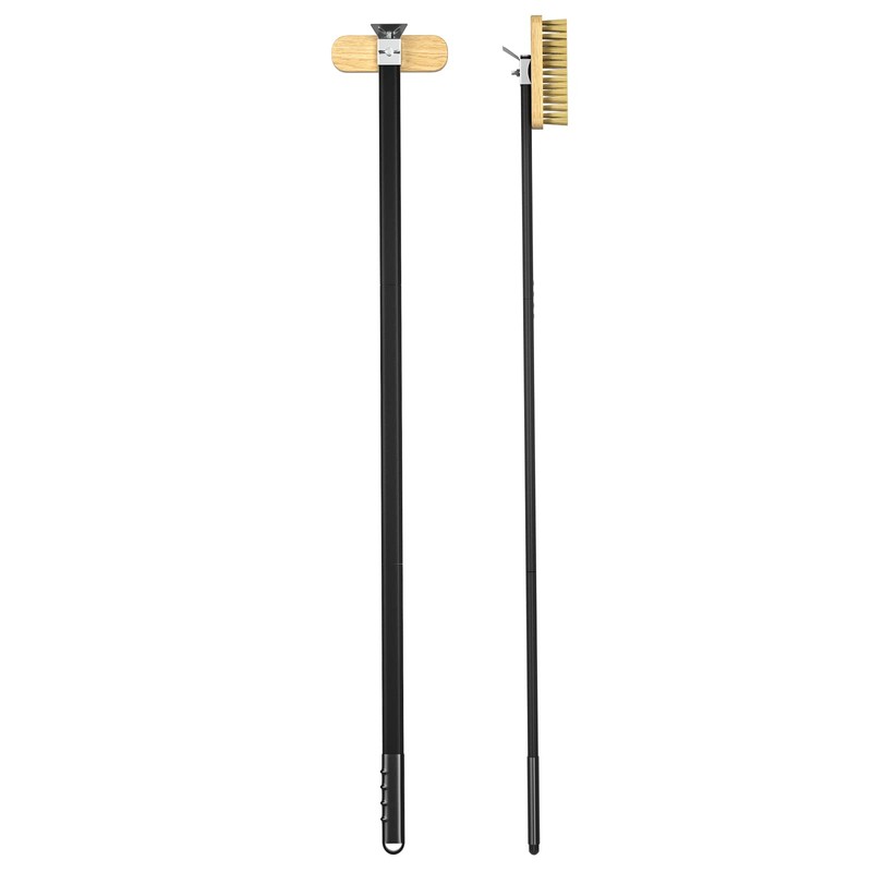G.a HOMEFAVOR Pizza Oven Brush with Scraper, 46.5 inch Long