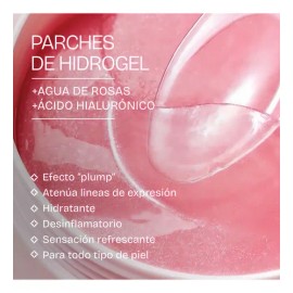 Parches Para Ojeras Con Agua De Rosas Y Ácido Hialurónico Tipo de piel Todo tipo de piel