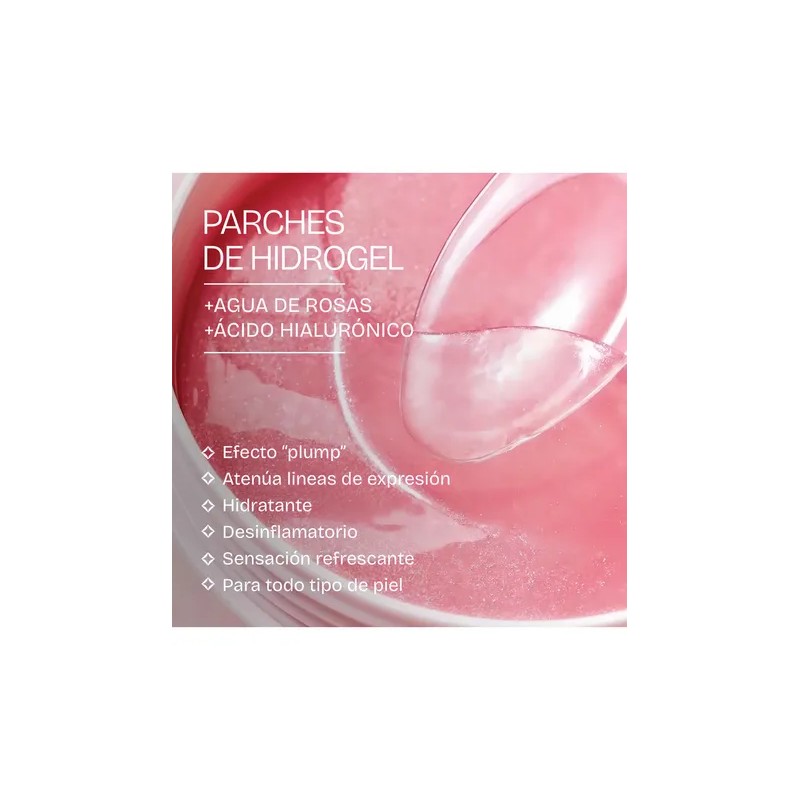 Parches Para Ojeras Con Agua De Rosas Y Ácido Hialurónico