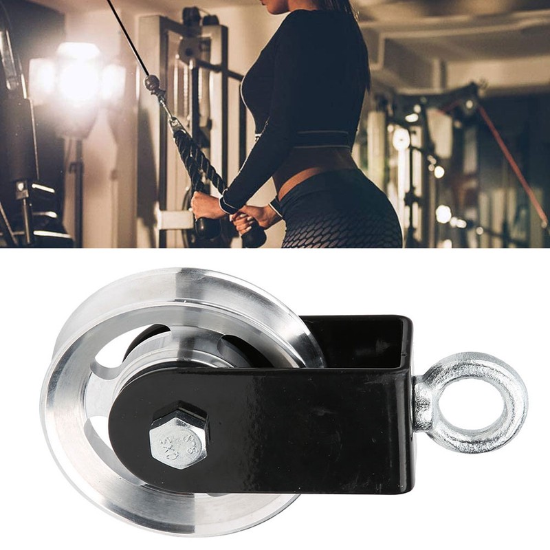 Fitness Equipment Bracket Stainless Steel Pulley Mute Hanging Wheel DIY