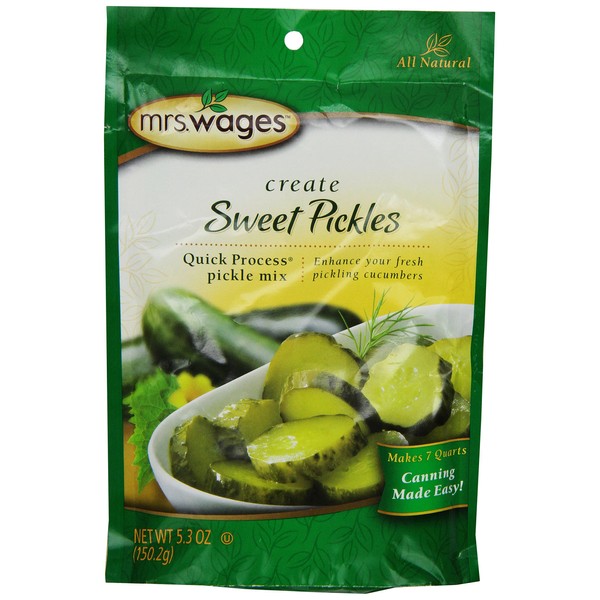 Mrs. Wages Sweet Pickles Quick Process Mix (VALUE PACK of 6), 5.3 Ounce (Pack of 6)