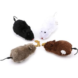 Ghrnun Wind Up Mouse Cat Toy, Interactive Moving Mice for Cats and Kittens, Realistic Animal Toys