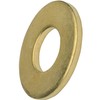 #12 Solid Brass Flat Washers, Commercial Standard, Grade 360, Plain