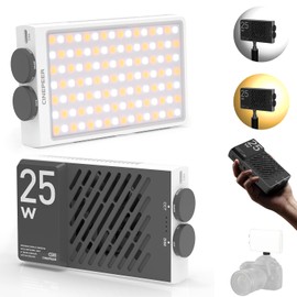 ZHIYUN LED Pocket Video Fill Light CINEPEER CM25,25W Mini Portable RGB Photography Lighting 2700K~6200K CRI≥96 TLCI≥97,Built-in 2 * 2000mAh Rechargeable Batteries, PD Charging Panel Lights