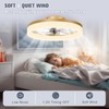 VOLISUN Low Profile Ceiling Fans with Lights and Remote,15.7in Modern