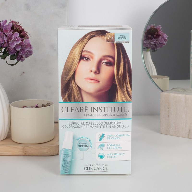 Clinuance Permanent Colouration without Ammonia, Sensitive Hair, 7.3 Golden Blonde,