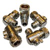 TC Chrome 15mm x 3/8" Angled Flat Faced Isolating Valve