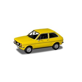 Corgi Diecast Model Vehicles - VA12513 Ford Fiesta MkI 1.3 Ghia, Signal Yellow, Men & Women Souvenir Gifts from UK - Small Die Cast Toy Car Models for Boys, Gift for Motor Enthusiasts