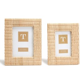Two's Company Criss Cross Weft and Weave Set of 2 Photo Frames Includes 2 Sizes