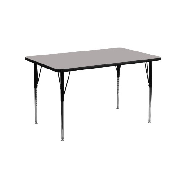 Flash Furniture 24''W x 48''L Rectangular Grey HP Laminate Activity