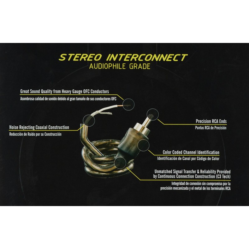 Stinger SI123 3Ft 1000 Series 2-Channel Audiophile Grade RCA Stereo