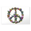 CafePress Butterflies Peace Sign Rectangle Bumper Sticker Car Decal