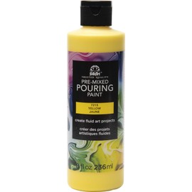 FolkArt Pre-Mixed Acrylic Pouring Paint, 8 oz, Yellow