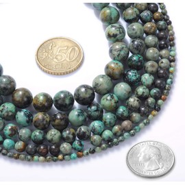 2MM 3MM 4MM 6MM 8MM 10MM 12MM Natural African Turquoise Beads for Jewelry Making by Ruilong (2MM)