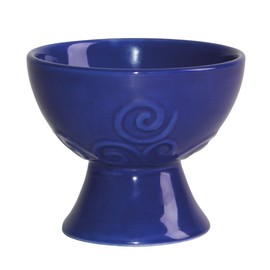 Helena Incense Goblet Blue Ceramic Incense Burner Height 9 cm Diameter 12.5 cm