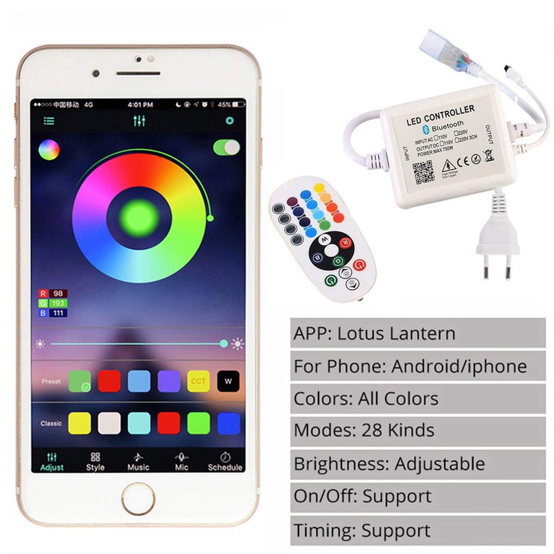 FOLGEMIR 230 V Bluetooth Power Supply Transformer for 5050 RGB