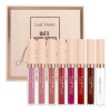 Set De 8 Labiales Mate De Larga Duración Pintalabio Regalo