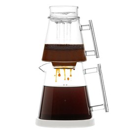 Pure Over Brew Kit XL - Non-Toxic All Glass Pour Over System, 6 Piece Coffee Brewing Home Set - Bundle: Brew Kit XL, Color: Black