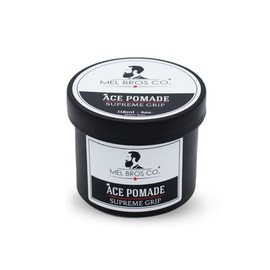 Mel Bros Co - Ace Pomade - Pomada Supreme Grip 4oz - Base Agua Fijación Suprema Biotina Queratina