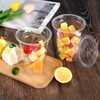 TashiBox Plastic Cups with Flat Lids 100 Sets 16 oz,