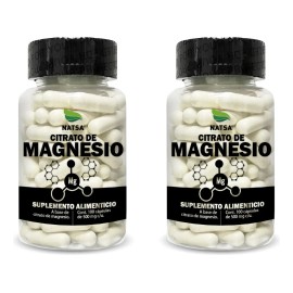 Citrato de Magnesio Premium x2 Frascos | 200 Cápsulas Totales | Sueño Reparador, Energía y Salud Muscular