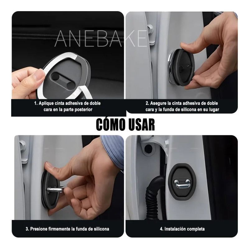 4pz Protector Puertas Autos Protector Cerradura De Puerta