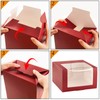LADYBRO Red Gift Boxes with Window Display Box for Hat,