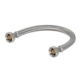 Eastman 24 Inch x 1/2 Inch FIP Flexible Faucet Connector, Braided Stainless Steel Supply Hose Line, 48018