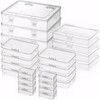 Lighterday Rectangular Plastic Box with Lids in Mixed Sizes, Pack