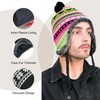 Basic Sense Peruvian Winter Hats with Tassle Snowflake Fleece-Lined Warm