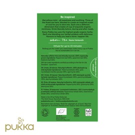 Pukka Organic Tea Bags, Three Mint Herbal Tea, 20 Tea Bags