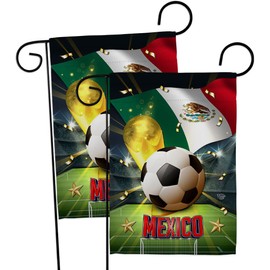 Ornament Collection FIFA World Cup Flags Mexico 2 Pcs 32 Country Banner Room Wall Art Patio Lawn Garden Outdoor Decorations Indoor Tapestry Yard Signs Team Qatar Trophy Soccer Game Football Gifts, Made in USA