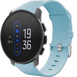 Compatible with SUU-NTO 9 Peak Bands, Giaogor Breathable Nylon Woven Fabric Replacement Accessory Strap Compatible with SUU-NTO 9 Peak Smartwatch (Blue)