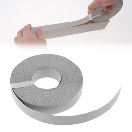 Melamine Edge Banding, PNXKTXO 3/4inch x 50ft Hot Melt Adhesive Pre-glued Gray Veneer Edging for Plywood Table Cabinet Furniture (Gray, 3/4inch x 50ft)