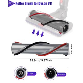 TERPUP V11 Roller Brush Replacement Parts Compatible with Dyson V11 Animal Absolute Cordless Vacuum for Accessories V11 Cleaner Brush Head Replacement. Part No. 970135-01, 970100-05