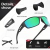 HENGOSEN Mens-Sunglasses Polarized Sports Sunglasses-for-Men: Sport Sun Glasses Lightweight UV