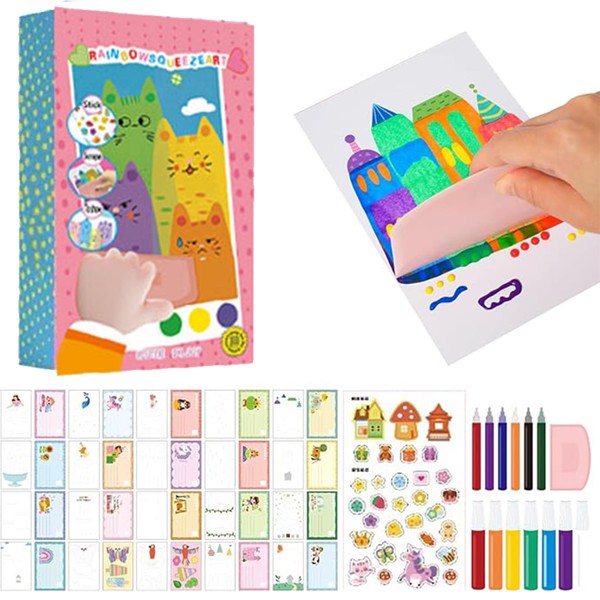 DIY Rainbow Scratch Art Set, Creative Rainbow Scratch Painting, Piece