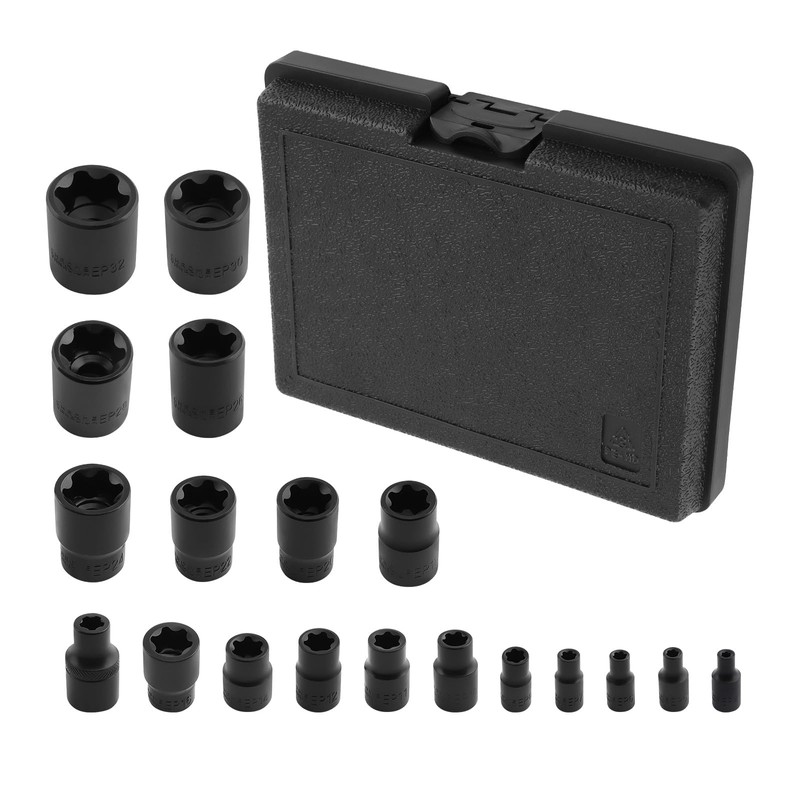 maXpeedingrods 19PCS External Torx Plus Socket Set, 6 Point EP
