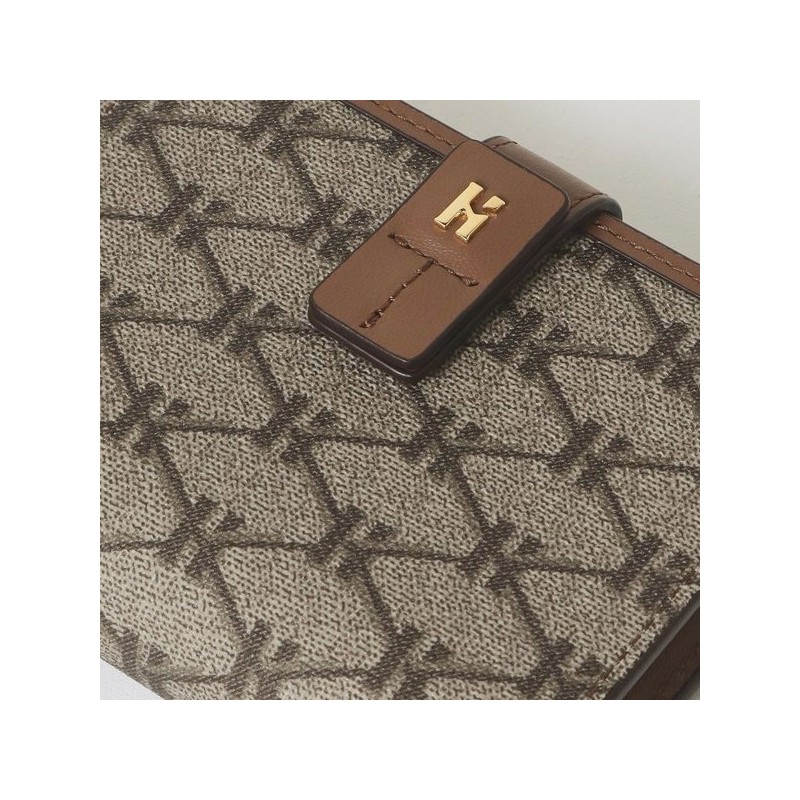 Hazzys (광주신세계)HAZZYS ACC 브라운 로고패턴 가죽 반지갑 HIWA5E885W2 (광주신세계) HAZZYS