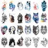 Gwolf 24 Sheets Wolf Tattoo Temporary Personality Wolf Tattoo Sticker