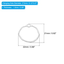 PATIKIL Open Bezels for Resin, 30 Pcs Small Alloy Hollow Circle Open Back Frame Pendants for Craft DIY Making and Crafting, Silver Tone