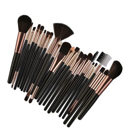 Baluue 25pcs Nylon Makeup Brush Set for Women Professional Cosmetics Brush Collection Powder Eye Shadow and Blending Essential Makeup Tools for Creative Looks