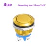 DMiotech 2 Pcs 19mm / 3/4" Push Button Switch, IP66
