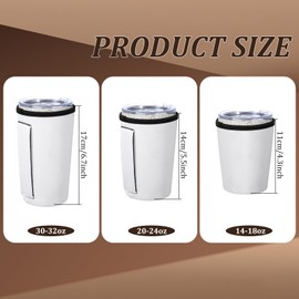 Layhit 36 Pcs Sublimation Blank Coffee Sleeve 16-32 oz Reusable 3 Size Neoprene Sleeves Insulated Drink Covers Washable Cold Drinks Beverages Holder for Bottle Hot Coffee Water