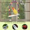 LuckyOpt Bird Swing Toy with Perch Stand and Bell, Natural